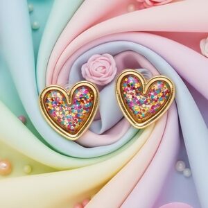 🆕️Trendy Minimalist Colorful Heart Stud Earrings | Zinc Alloy & Stainless Steel